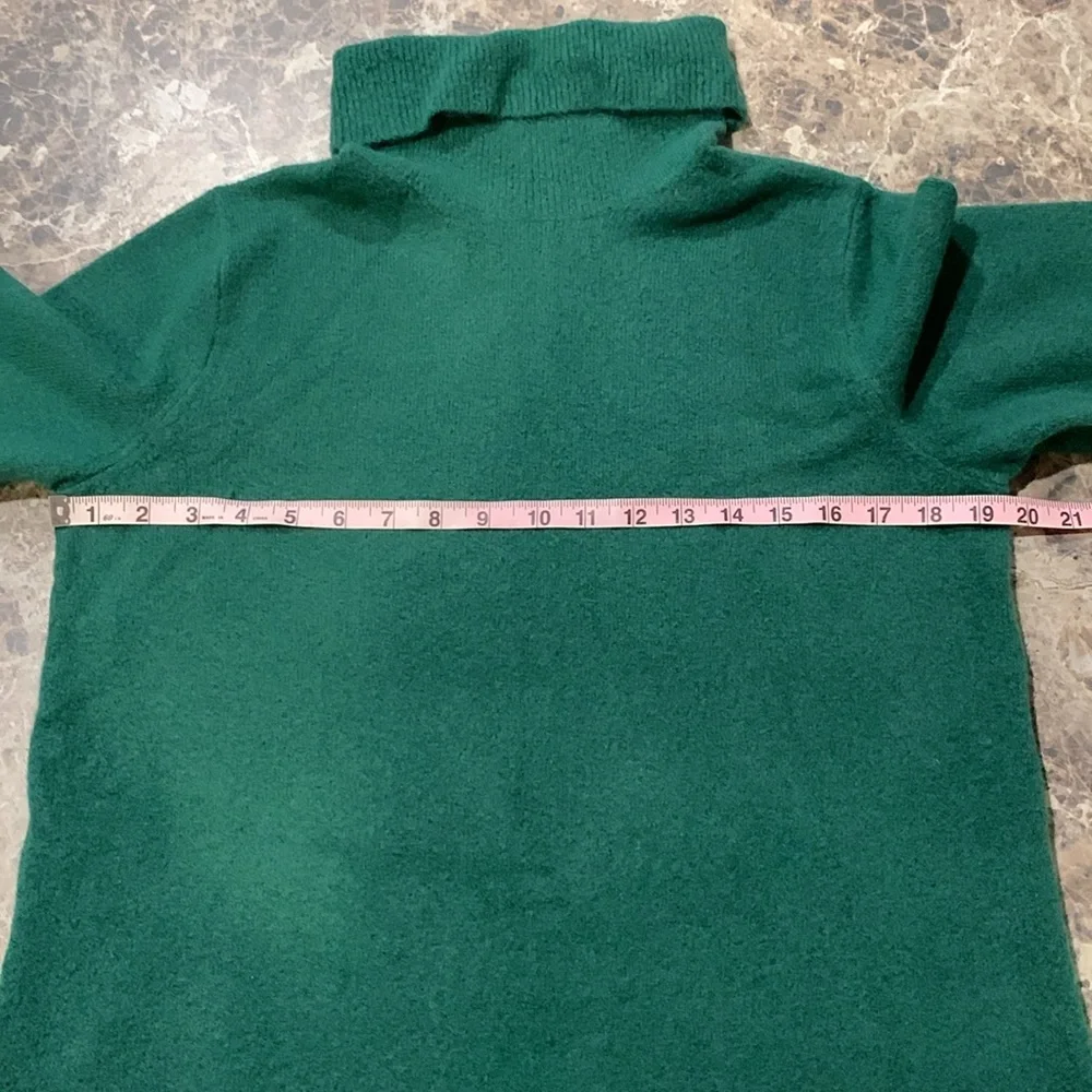 J. Crew Turtleneck Long Sleeve Sweater Dress Green Large